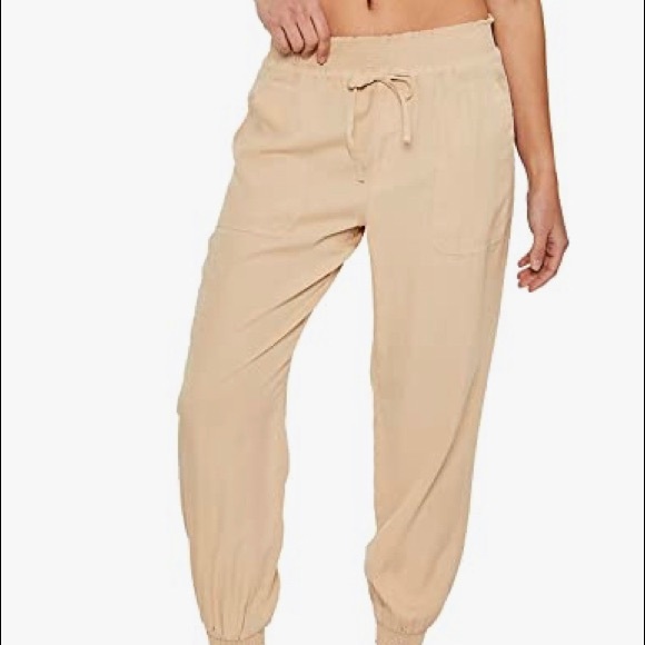 Love Tree Casual Drawstring Pants with Smocked Elastic Waistband Joggers - Picture 3 of 9